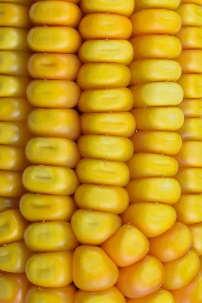 Желтые Зерна Кукурузы Видимыми Деталями Фон Текстура — стоковое фото