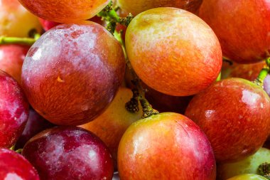 Pembe üzümler bir makro fotoğraf. doku veya arkaplan