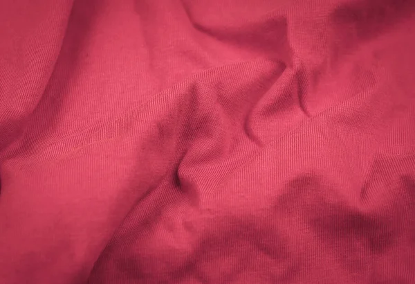 Tejido Arrugado Rosa Con Detalles Visibles Antecedentes — Foto de Stock