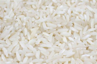 Beyaz pilavın makro fotoğrafı. arkaplan veya doku