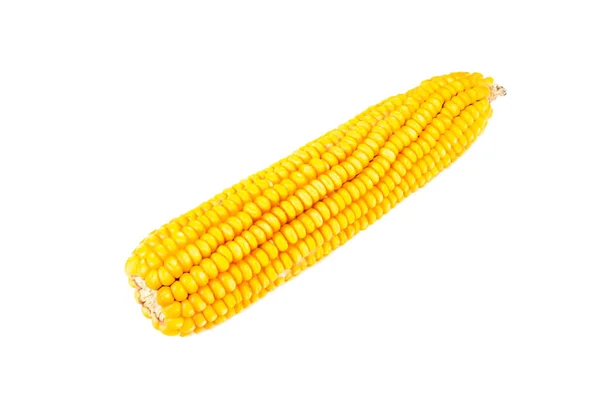 Желтая Кукуруза Белом Фоне — стоковое фото