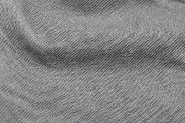Gri kırışık pamuklu kumaş. arkaplan veya doku