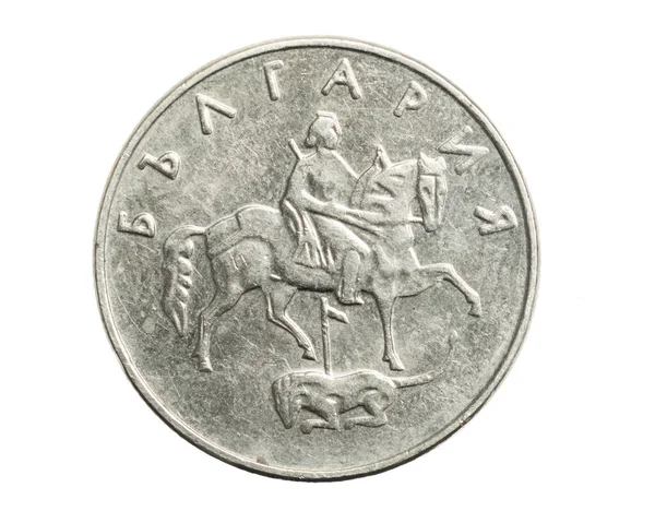 Bulgarian Stotinki Coin White Isolated Background — Stock Photo, Image