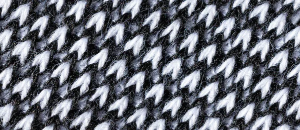 Katoenen Materiaal Met Een Interessant Zwart Wit Patroon — Stockfoto