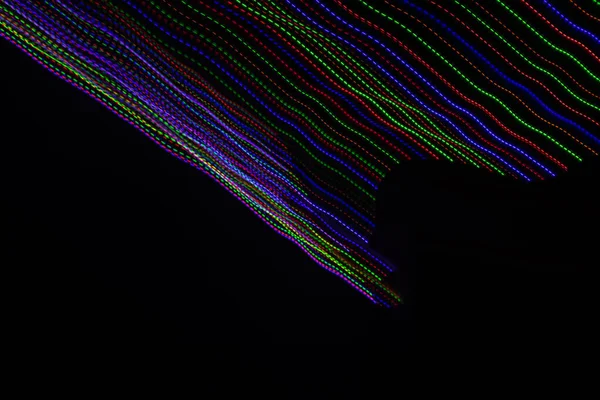 Colored Lines Black Background Textura — Stock Photo, Image