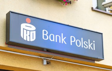 Olsztyn, Polonya -31.07.2020 - Olsztyn Polonya Bankası Logosu