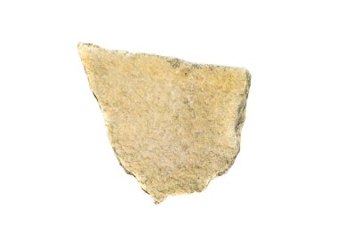 Beyaz izole bir zemin üzerinde kireçtaşı taşı