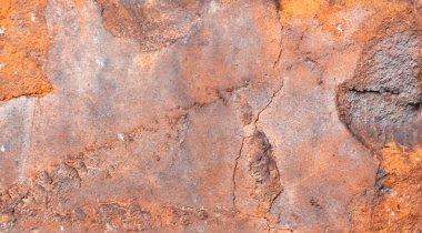 Turuncu bir tuğlanın görünür dokusu olan makro fotoğrafı. arkaplan