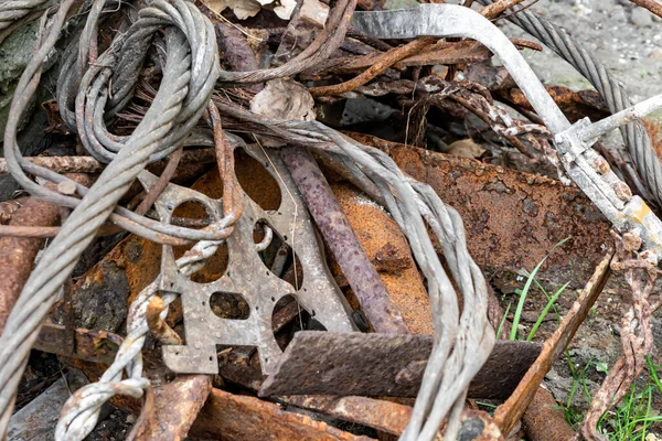 steel scrap with visible details. background or texture