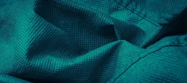 Kék Pamutanyag Textúra Vagy Háttér — Stock Fotó