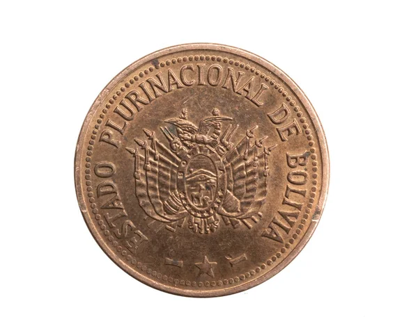 ボリビア10 Centavosコイン白い隔離された背景に — ストック写真