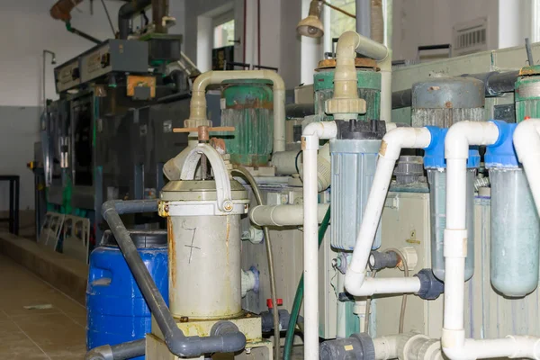Filtros Tratamiento Agua Montados Una Máquina Industrial — Foto de Stock