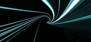 Geceleri mavi araba ışıkları. uzun pozlama