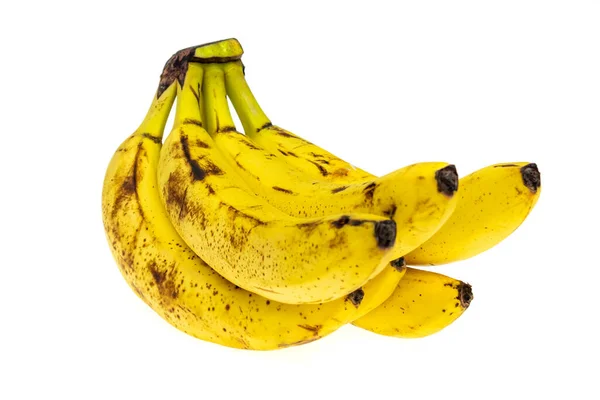 Plátanos Amarillos Sobre Fondo Blanco Aislado —  Fotos de Stock