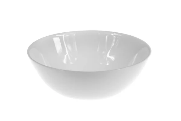 White Bowl White Isolated Background — Stock Photo, Image