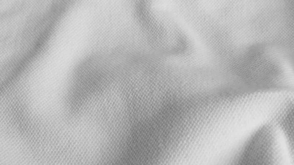 Tecido Algodão Branco Enrugado Com Textura Visível — Fotografia de Stock