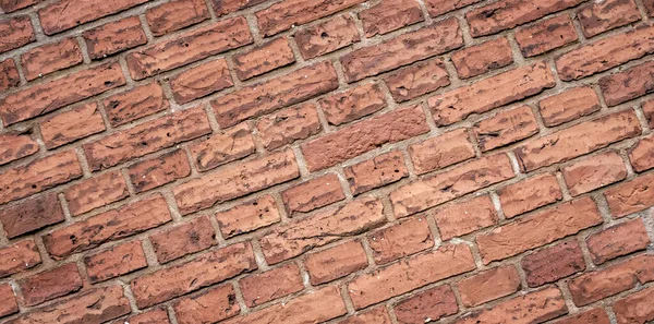 Red Brick Visible Details Background Texture — Stock Photo, Image