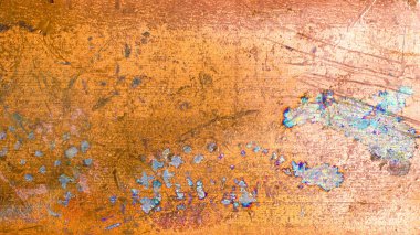 Renkli bakır levha. arkaplan ya da doku desenleri