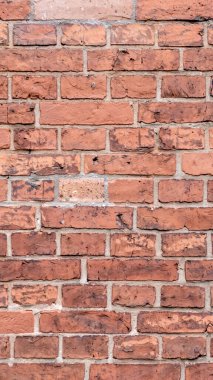 Kırmızı tuğla ve görünür detaylar. arkaplan veya doku