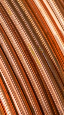 Görünür detaylara sahip bakır kablolar. arkaplan veya doku