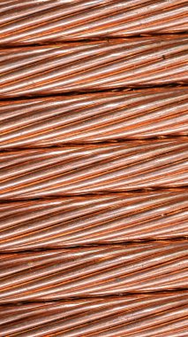 Görünür detaylara sahip bakır kablolar. arkaplan veya doku