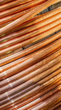 Görünür detaylara sahip bakır kablolar. arkaplan veya doku