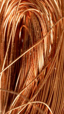 Görünür detaylara sahip bakır kablolar. arkaplan veya doku