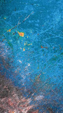 Mavi boyayla boyanmış metal. arkaplan veya doku