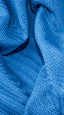 Mavi pamuklu kumaş ve görünür detaylar. arkaplan