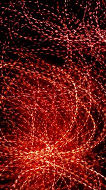 Siyah zemin üzerindeki kırmızı noktalı ışık çizgileri