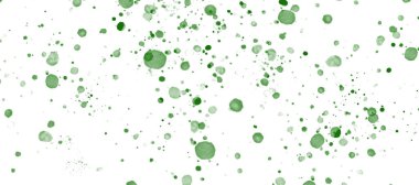 beyaz arkaplanda yeşil damlalar