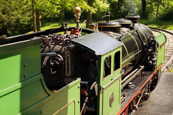 Seitenansicht einer historischen Schmalspurbahn — Stockfoto