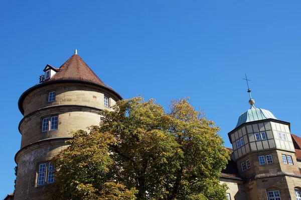 Eski kale Stuttgart kule Castle kilisesinin — Stok fotoğraf