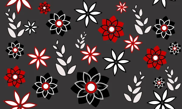 Abstract background with flowers, pattern — Stock Vector