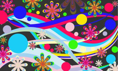 vektör arka plan daire ve çizgili