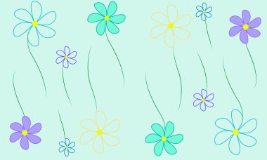 Çiçekli vektör arkaplanı