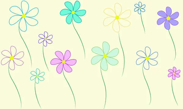 Vector background with flowers — Stock Vector