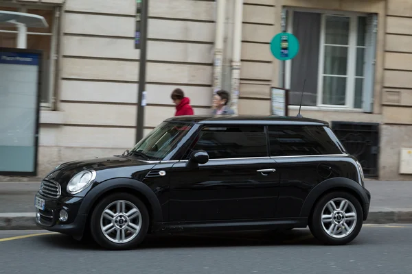 Black Mini Cooper en Francia — Foto de Stock