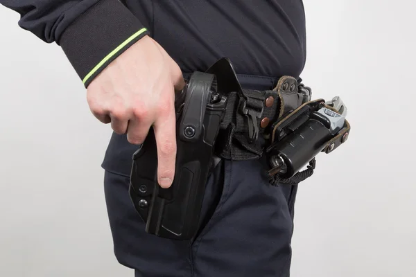 Armed police officer — Stock Photo, Image