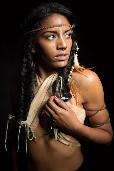 Native american girl — Stockfoto