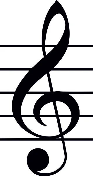 Musical treble clef — Stock Vector