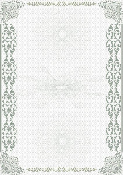 Template for the manufacture of diplomas, certificates, and other printing products