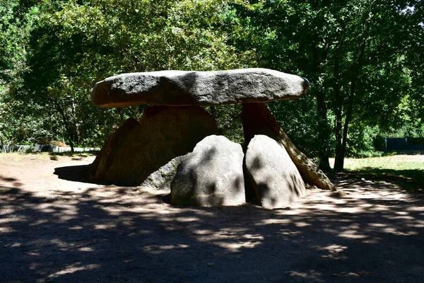 Prehistoric Megalithic Dolmen Axeitos Neolithic Stone Structure Used Tomb Dated — Stok Foto