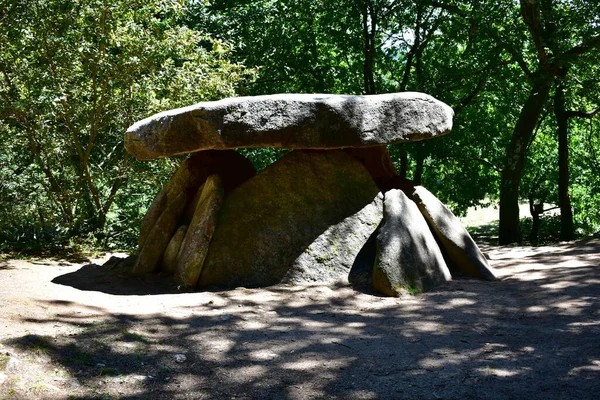 Prehistoric Megalithic Dolmen Axeitos Neolithic Stone Structure Used Tomb Dated — Fotografia de Stock