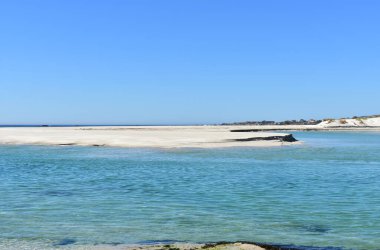 Famous Carnota Beach or Praia de Carnota at Rias Baixas Region. Coruna, Galicia, Spain.