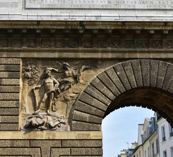 Porte Saint Martin Arco Triunfal Erigido Por Luis Xiv 1674 — Foto de Stock