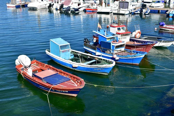 Porto Son Spain Июля 2020 Старые Деревянные Галисийские Рыболовные Суда — стоковое фото
