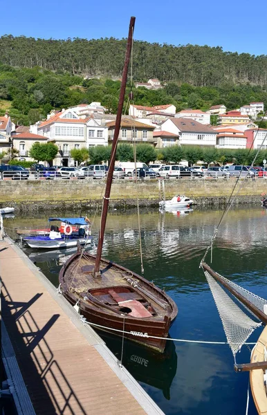 Muros Espagne Juin 2020 Village Pêcheurs Avec Vieux Voiliers Traditionnels — Photo