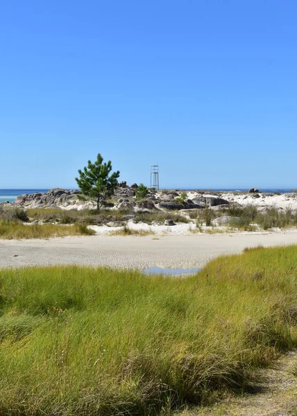 Der Berühmte Strand Von Carnota Oder Playa Carnota Der Größte — Stockfoto