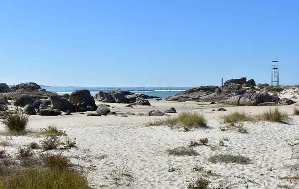 Famous Carnota Beach Playa Carnota Largest Galician Beach Famous Rias — 图库照片